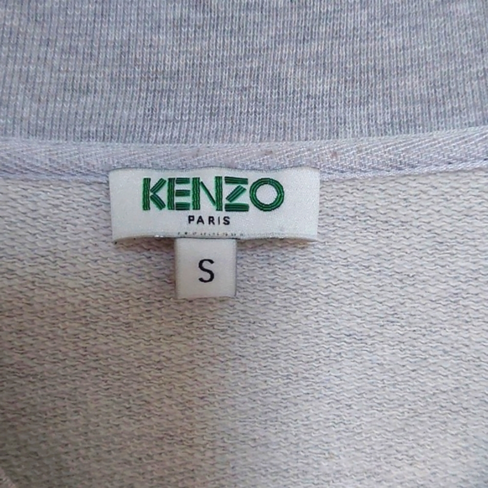 Kenzo Light Gray V‑Neck Oversized Sweatshirt - Picture 14 of 16